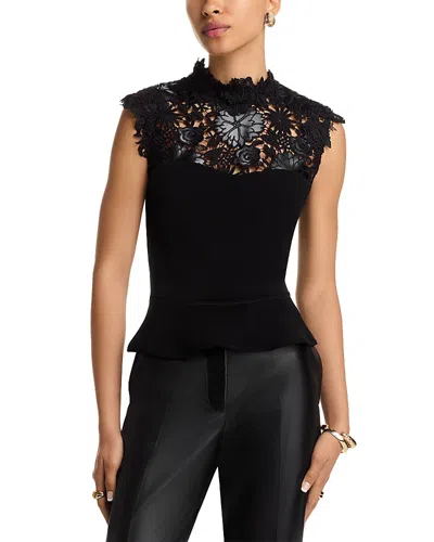 Generation Love Angelo Sleeveless Lace Top In Black