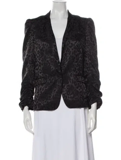 Pre-owned Generation Love Animal Print Evening Jacket In Black