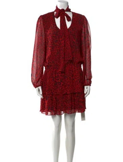 Pre-owned Generation Love Animal Print Mini Dress In Red