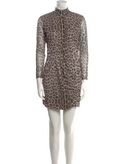Pre-owned Generation Love Animal Print Mini Dress W/ Tags In Neutral