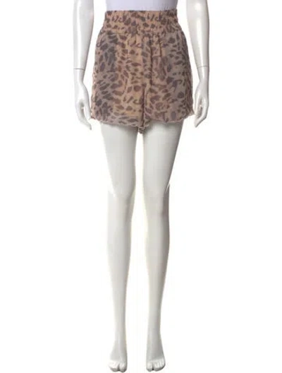 Pre-owned Generation Love Animal Print Mini Shorts In Neutral