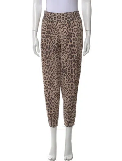 Pre-owned Generation Love Animal Print Wide Leg Pants In Neutral
