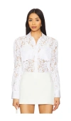 Generation Love Anisa Lace Poplin Shirt In White