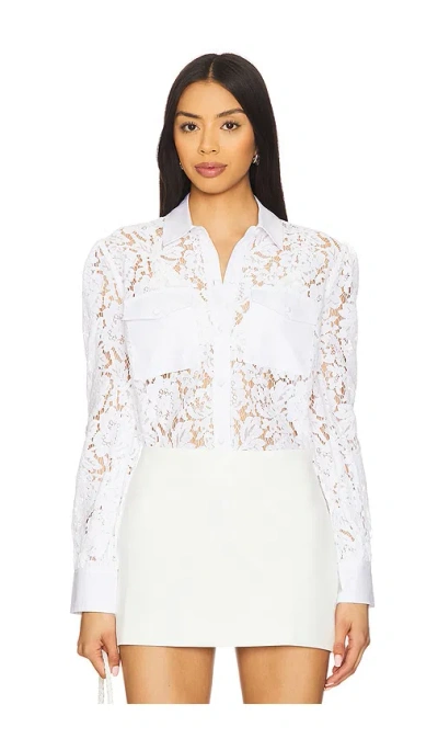 Generation Love Anisa Lace Poplin Shirt In White