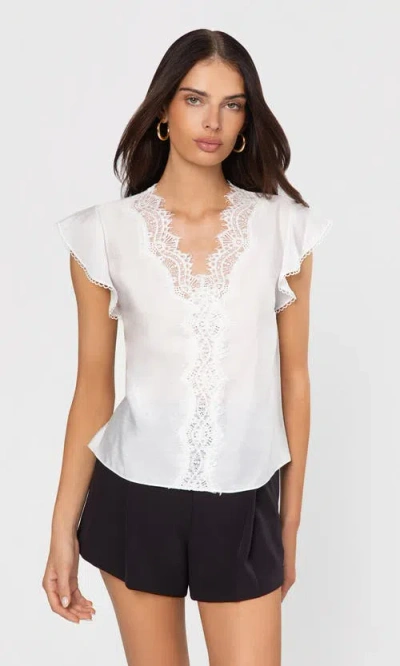 Generation Love Arden Lace Combo Voile Blouse In White