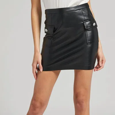 Generation Love Ari Vegan Leather Cargo Skirt In Black
