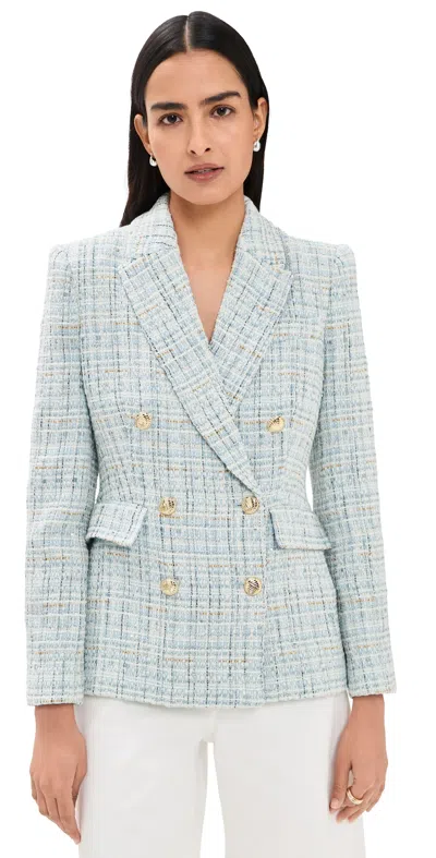 Generation Love Arielle Tweed Blazer Aqua Melange