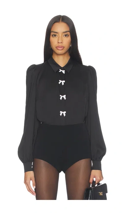 Generation Love Arly Bow Blouse In Black