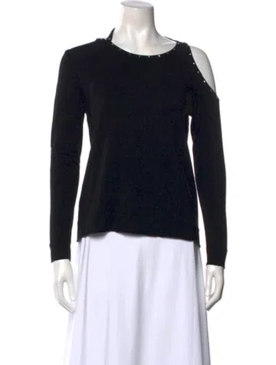 Pre-owned Generation Love Asymmetrical Long Sleeve Top In Black