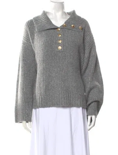 Pre-owned Generation Love Asymmetrical Sweater In Gray