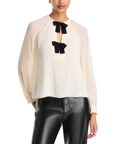 Generation Love Aurelia Bow Trim Raglan Sleeve Top In Neutral