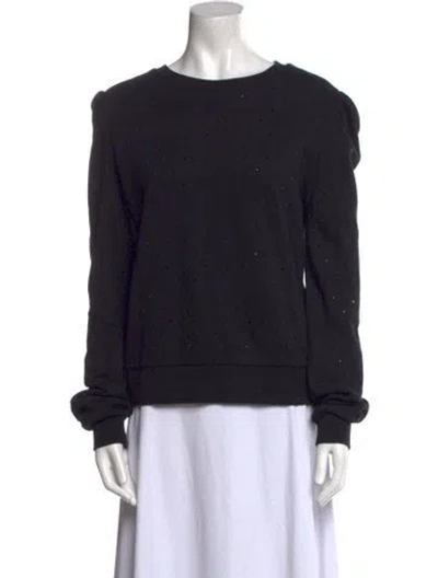 Pre-owned Generation Love Bateau Neckline Long Sleeve Sweatshirt In Black