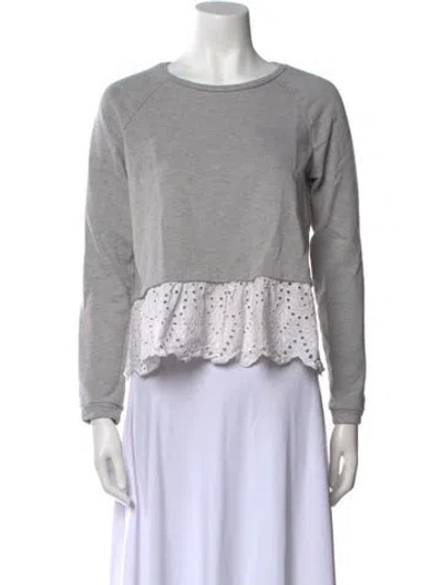 Pre-owned Generation Love Bateau Neckline Long Sleeve Sweatshirt In Gray