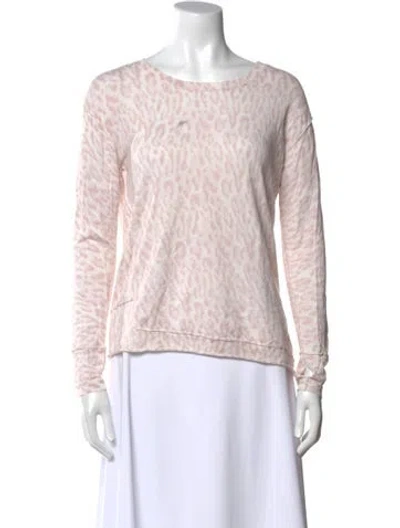 Pre-owned Generation Love Bateau Neckline Long Sleeve Sweatshirt In Pink