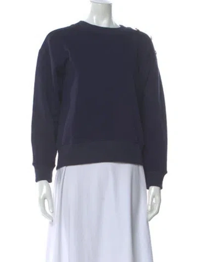 Pre-owned Generation Love Bateau Neckline Long Sleeve Top In Blue