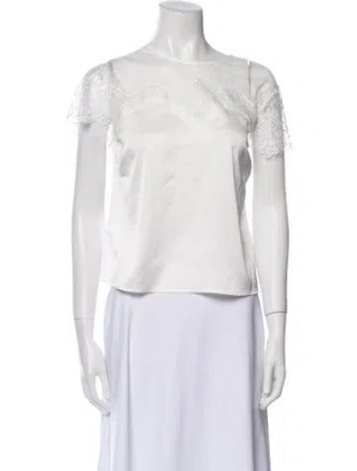 Pre-owned Generation Love Bateau Neckline Short Sleeve Top W/ Tags In White