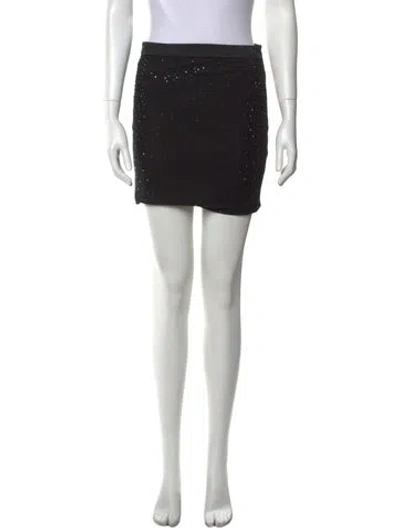 Pre-owned Generation Love Beaded Accents Mini Skirt W/ Tags In Black