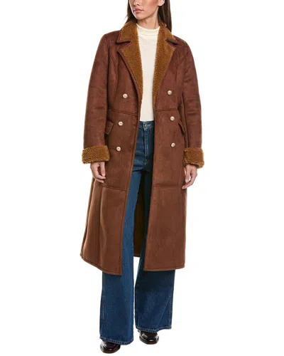 Generation Love Benton Faux Shearling Coat In Brown