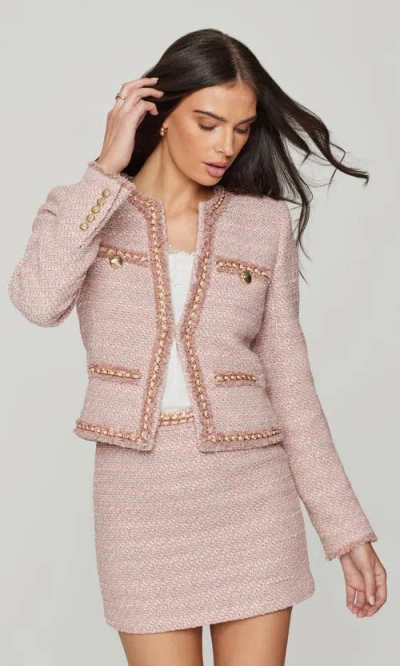Generation Love Betsy Tweed Blazer In Pink