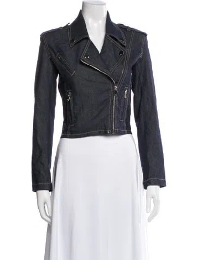 Pre-owned Generation Love Biker Jacket In Blue