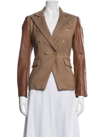 Pre-owned Generation Love Biker Jacket In Brown