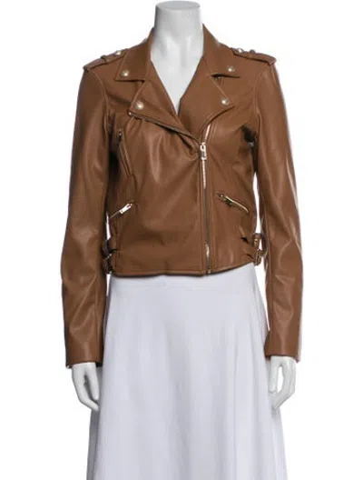 Pre-owned Generation Love Biker Jacket In Brown