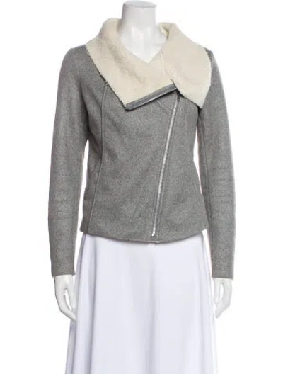 Pre-owned Generation Love Biker Jacket In Gray