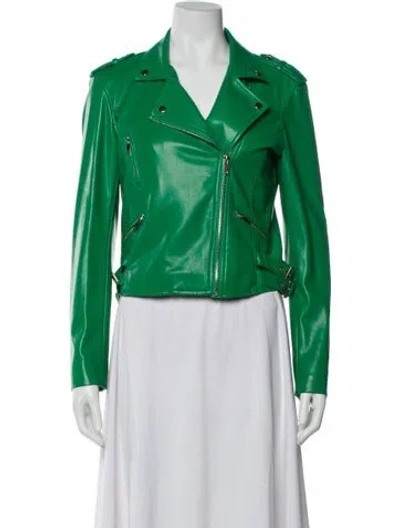 Pre-owned Generation Love Biker Jacket In Green
