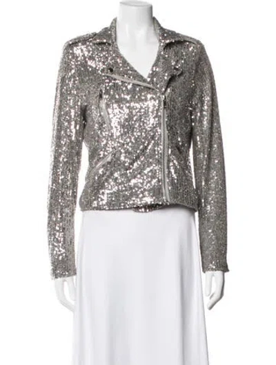 Pre-owned Generation Love Biker Jacket In Metallic/silver
