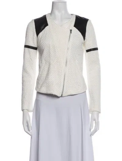 Pre-owned Generation Love Biker Jacket In Neutrals/white
