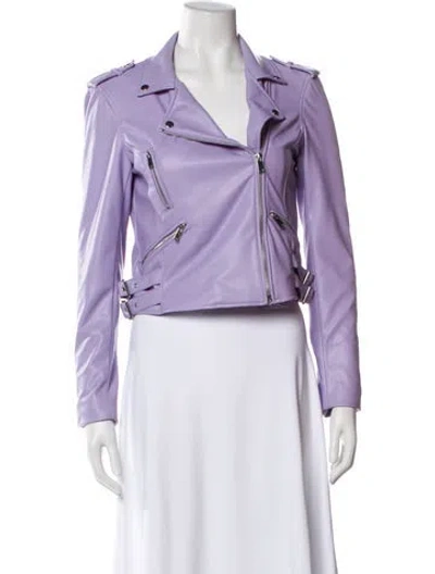 Pre-owned Generation Love Biker Jacket In Purple