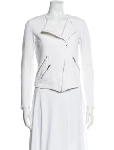 Pre-owned Generation Love Biker Jacket In White
