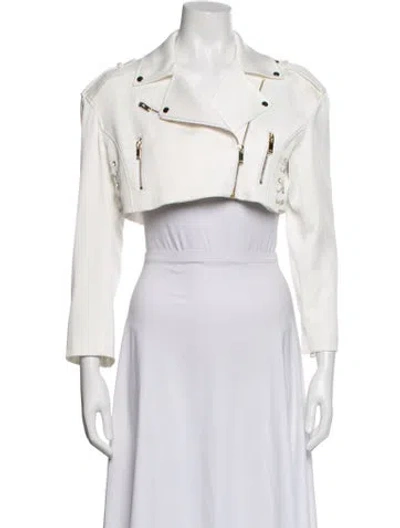 Pre-owned Generation Love Biker Jacket In White