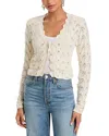 Generation Love Blake Crystal Pointelle Cardigan Sweater In Neutral