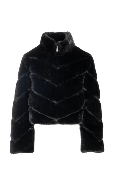 Generation Love Brianna Faux Fur Jacket In Blue