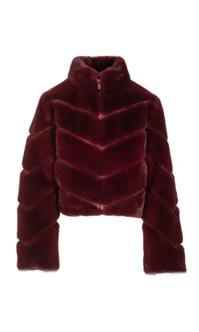 Generation Love Brianna Faux Fur Jacket In Red