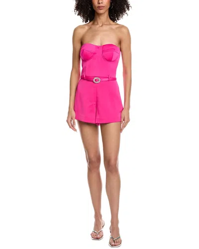 Generation Love Brina Satin Strapless Romper In Pink