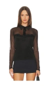 Generation Love Brio Mesh Top In Black