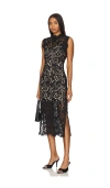 Generation Love Bronte Guipure Dress In 黑色 & 米黄色