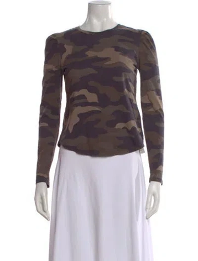 Pre-owned Generation Love Camouflage Print Crew Neck T-shirt In Multi