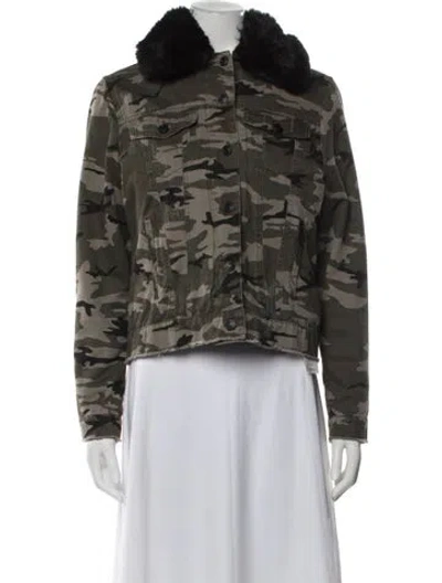 Pre-owned Generation Love Camouflage Print Denim Jacket In Neutral