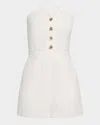 Generation Love Carine Button-front Linen Romper In White