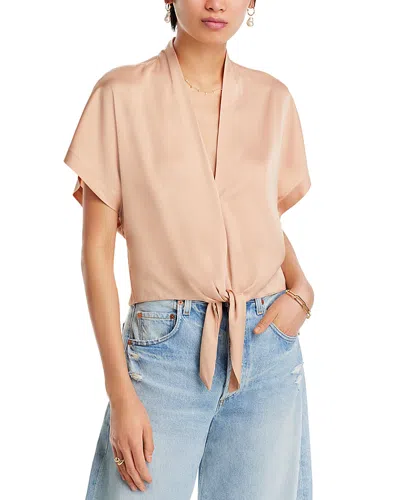 Generation Love Caro Tie Front Top In Brown