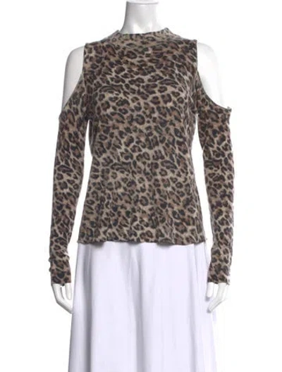Pre-owned Generation Love Cashmere Animal Print Top In Multicolor