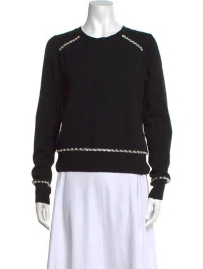 Pre-owned Generation Love Cashmere Crew Neck Sweater In Black