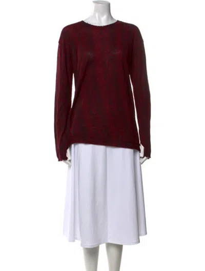 Pre-owned Generation Love Cashmere Printed Sweater W/ Tags In Burgundy