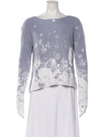 Pre-owned Generation Love Cashmere Tie-dye Print Sweater In White
