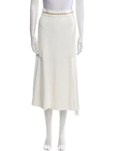 Pre-owned Generation Love Chain-link Accents Midi Length Skirt W/ Tags In White