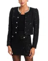 Generation Love Chiara Embellished Tweed Jacket In Black
