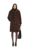 Generation Love Christie Faux Fur Coat In Brown